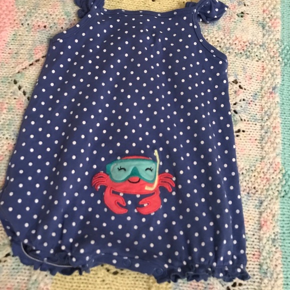 💕 5 snap-up cotton rompers🦀🦄 - Picture 7 of 8